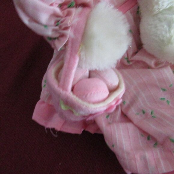 Delton Products rabbit baby Easter basket 16" pink dress display only - Picture 5 of 7
